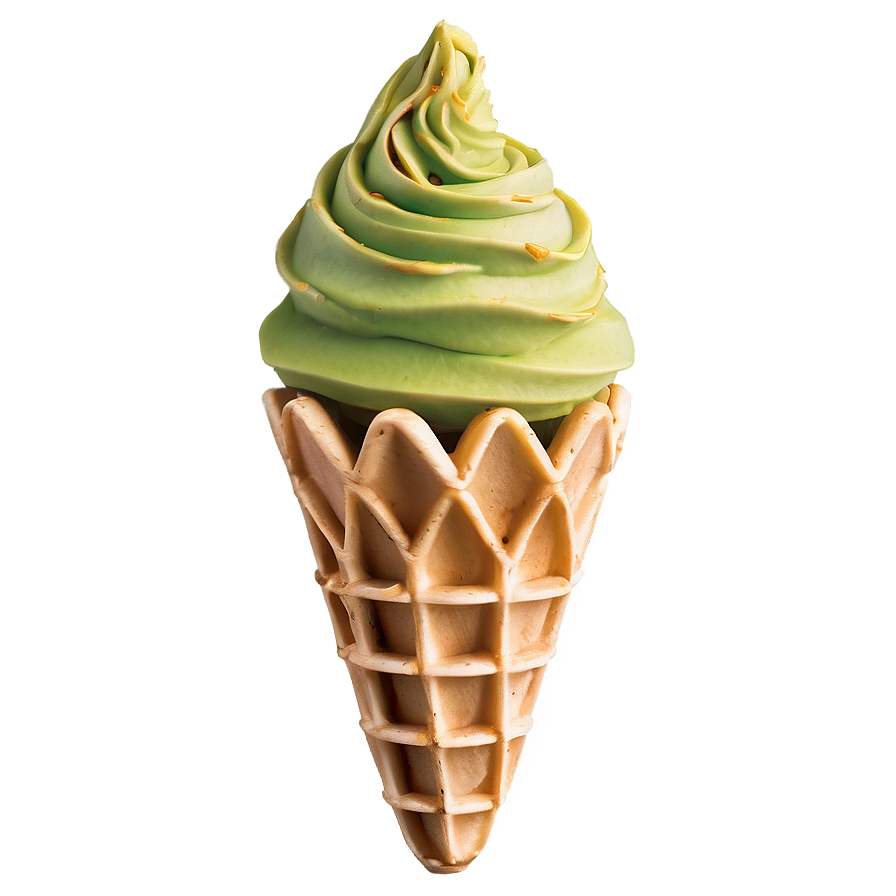 Pistachio Waffle Cone Png 06282024