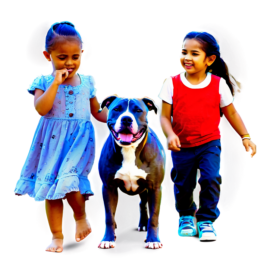 Pitbull And Kids Png Jov