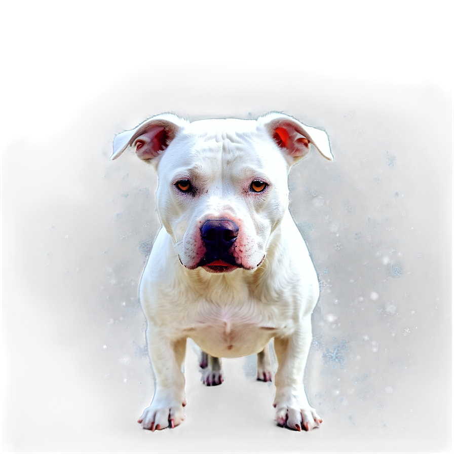 Pitbull In Snow Png Bmn48