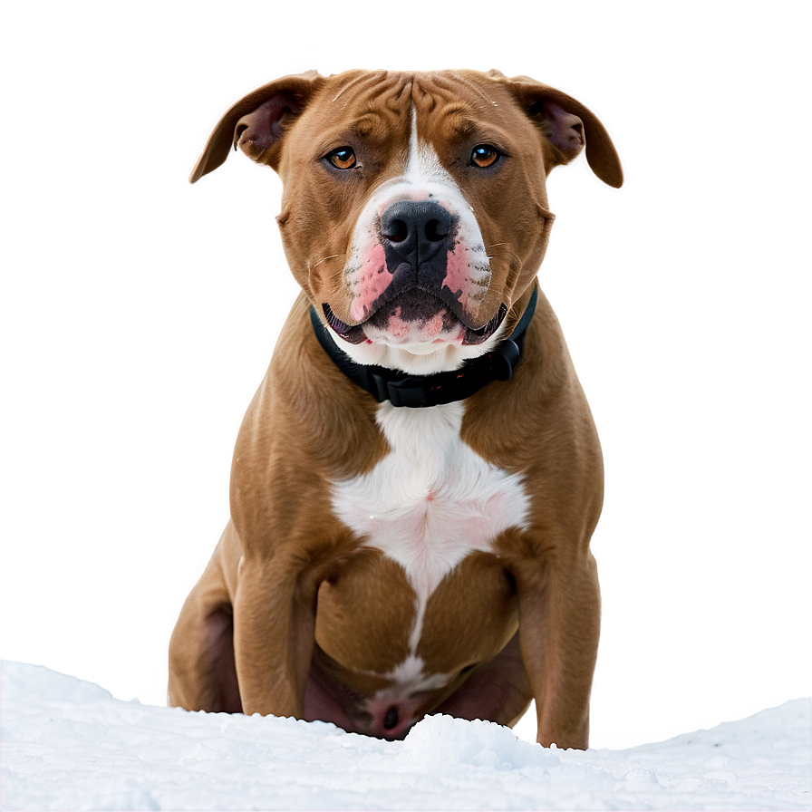 Pitbull In Snow Png Jcs80