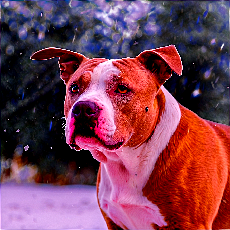 Pitbull In Snow Png Kfb