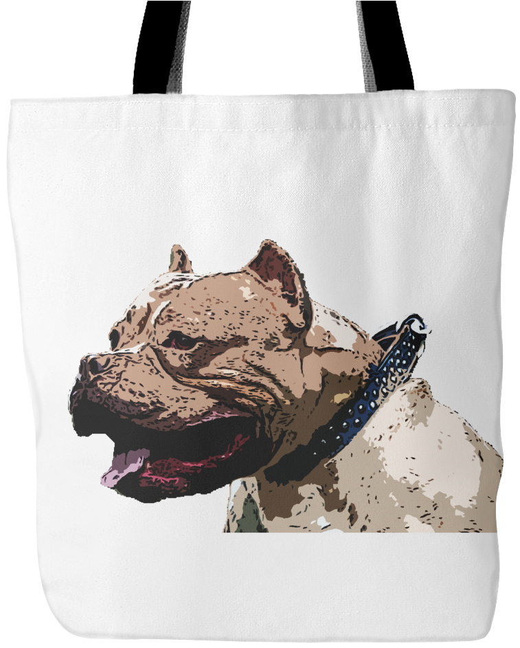 Pitbull Print Tote Bag