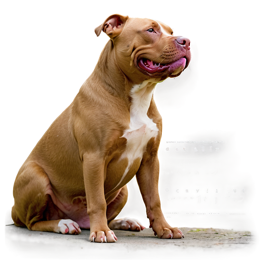 Pitbull Sitting Png 05212024