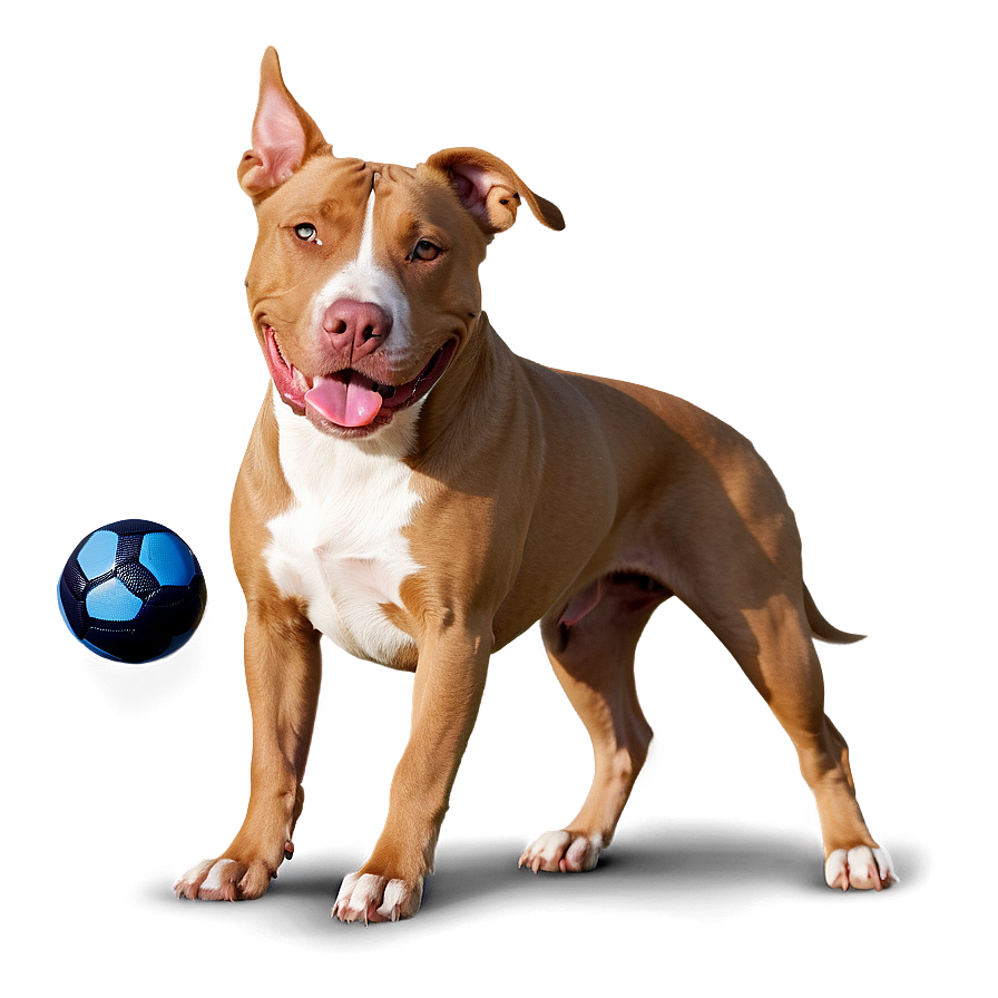 Pitbull With Ball Png Bih