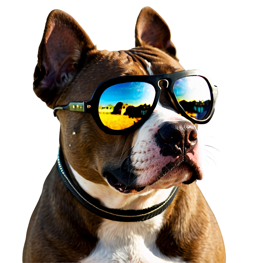 Pitbull With Sunglasses Png 05212024