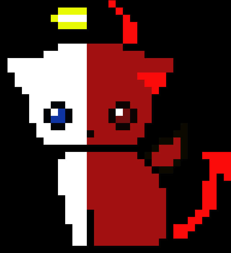 Pixel Angel Devil Cat