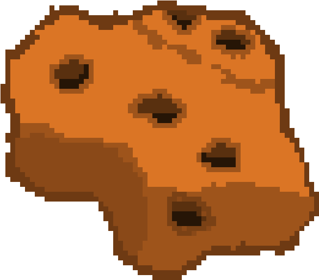 Pixel Art Asteroid Graphic