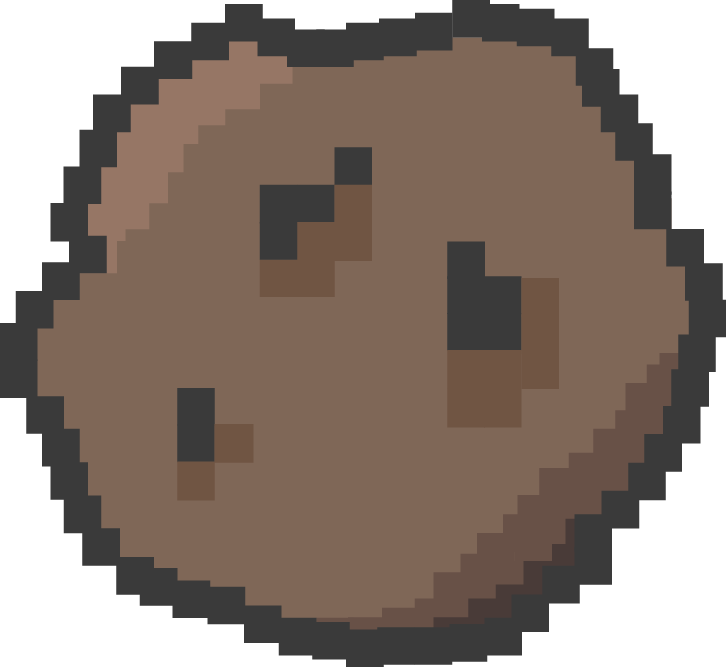 Pixel Art Asteroid Space Object