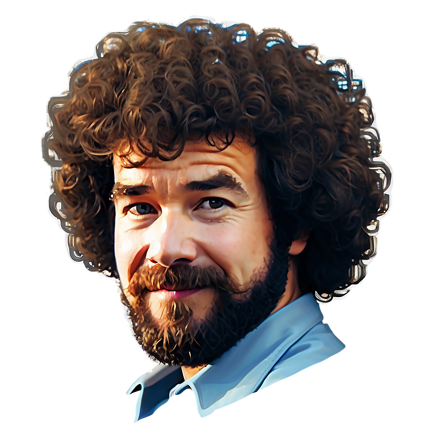 Pixel Art Bob Ross Hair Png Lam