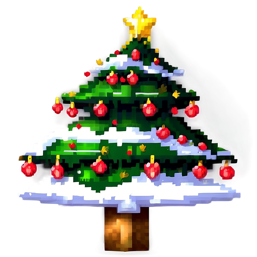 Pixel Art Christmas Tree Png 06112024