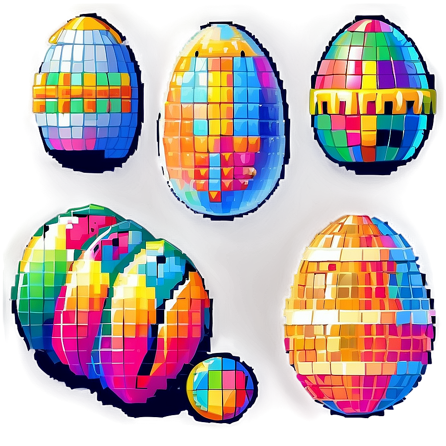 Pixel Art Easter Eggs Png Cfi22