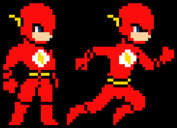 Pixel Art Flash Standingand Running