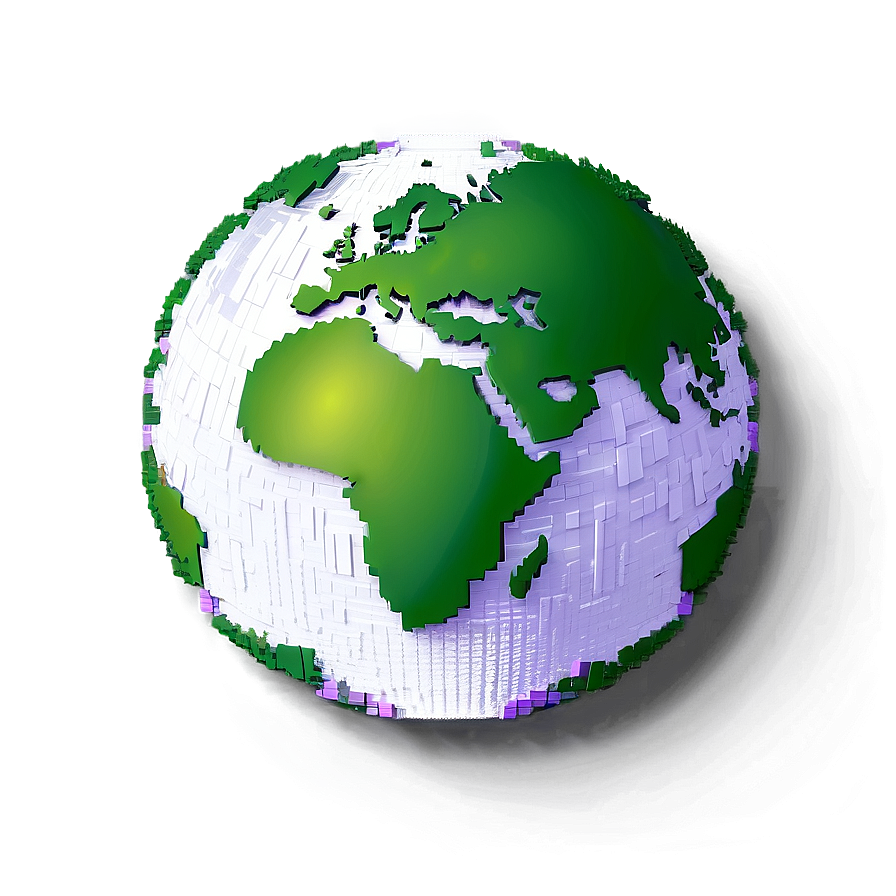 Pixel Art Globe Png 05042024