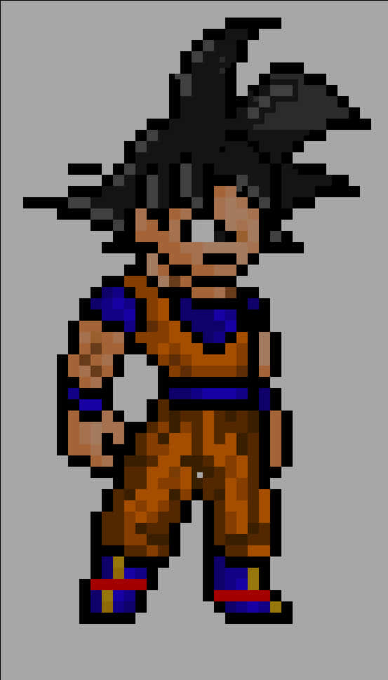 Pixel Art Goku Dragon Ball