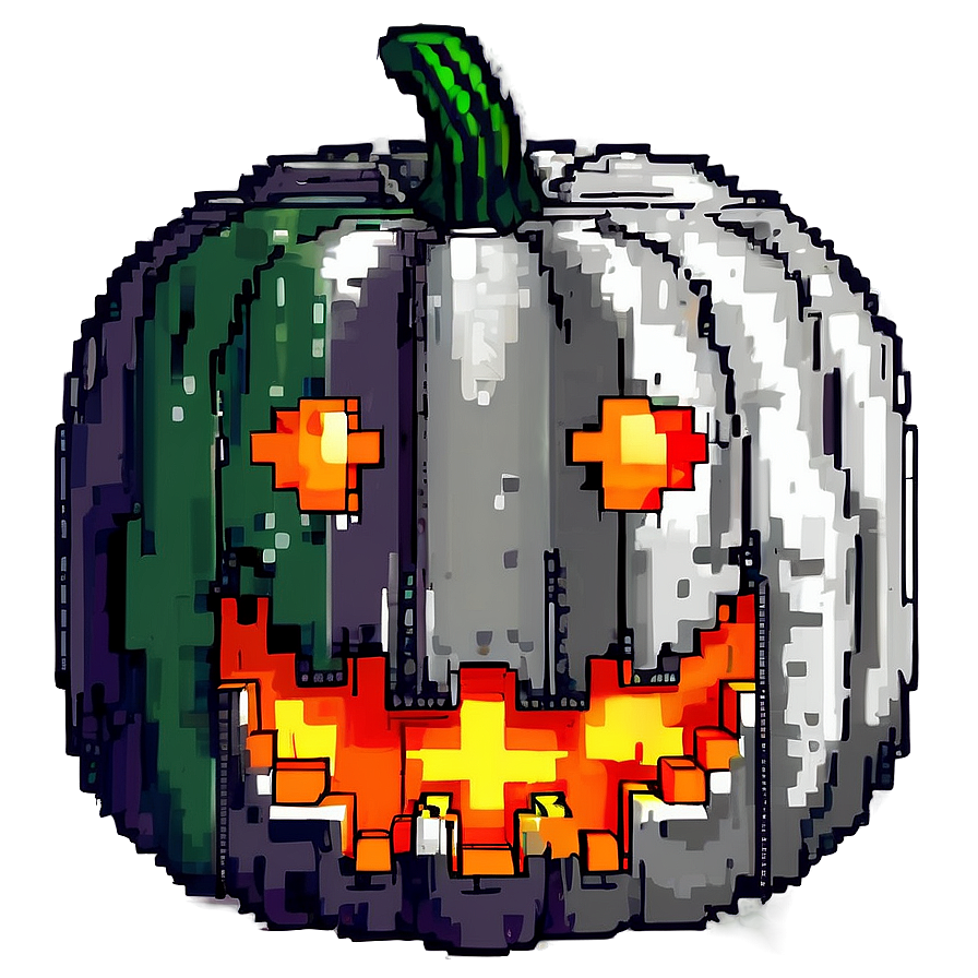 Pixel Art Halloween Pumpkin Png Lti50