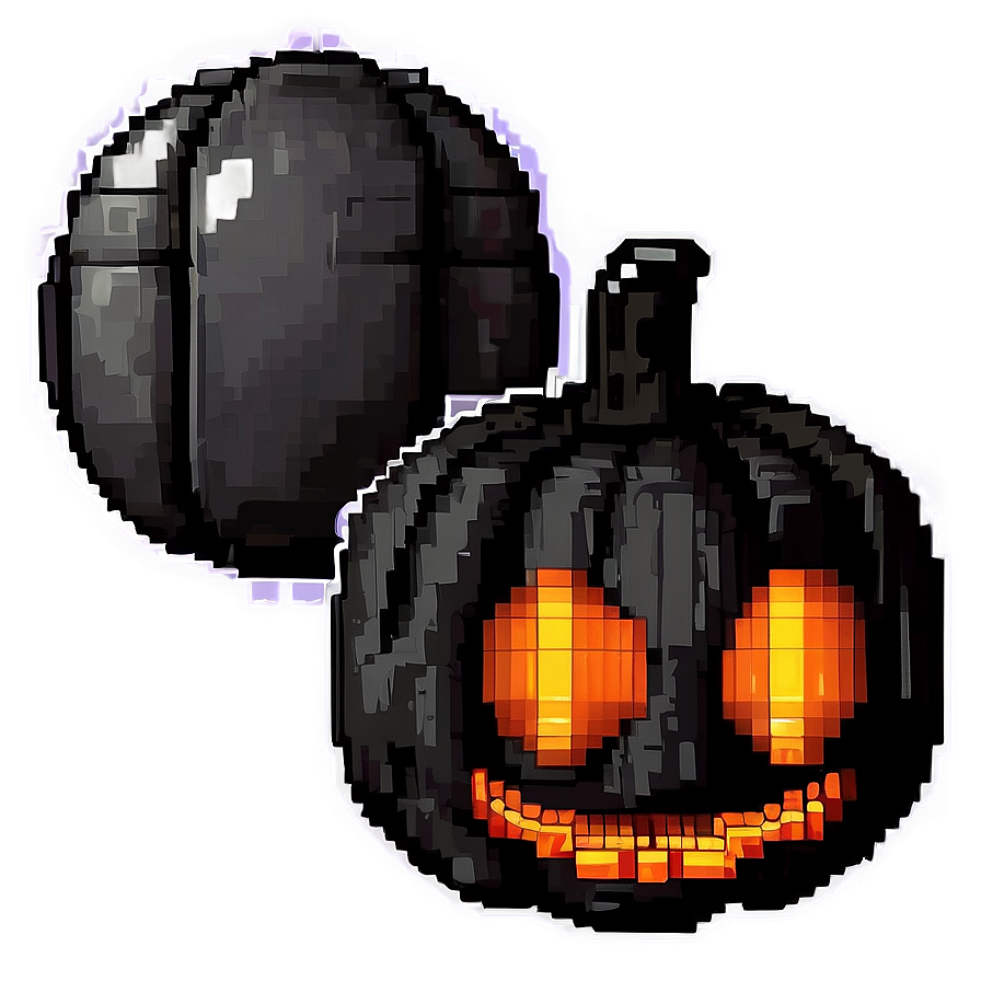 Pixel Art Halloween Pumpkin Png Syg64