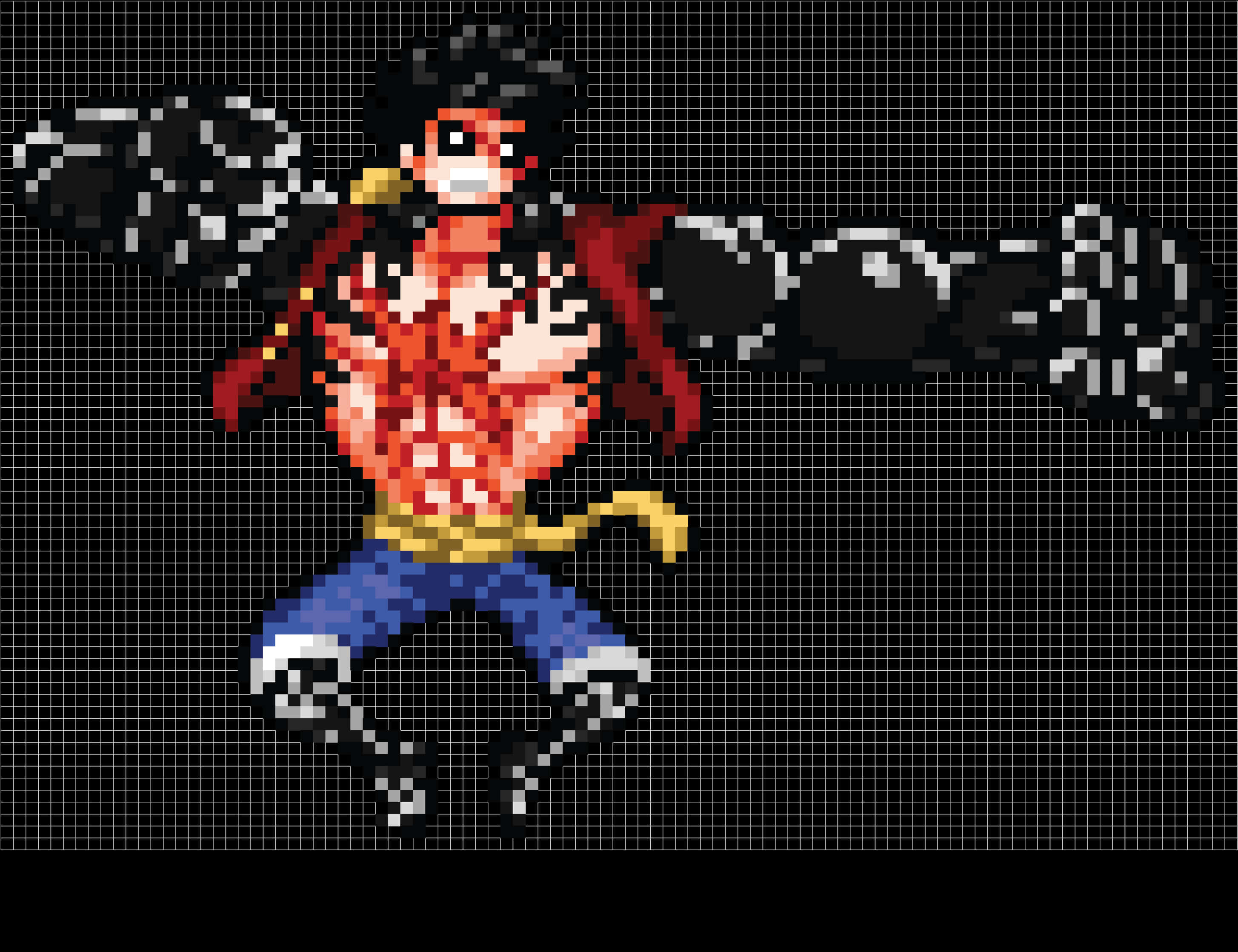 Pixel Art Luffy One Piece