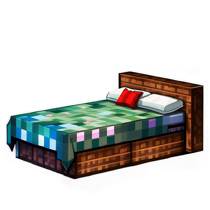 Pixel Art Minecraft Bed Png 22