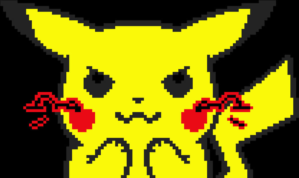 Pixel Art Pikachuwith Apple