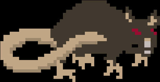 Pixel Art Rat Graphic