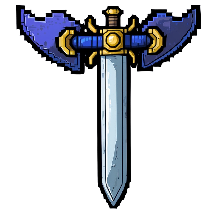 Pixel Art Sword And Shield Png 06112024