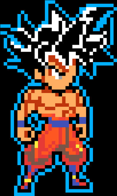 Pixel Art Ultra Instinct Goku