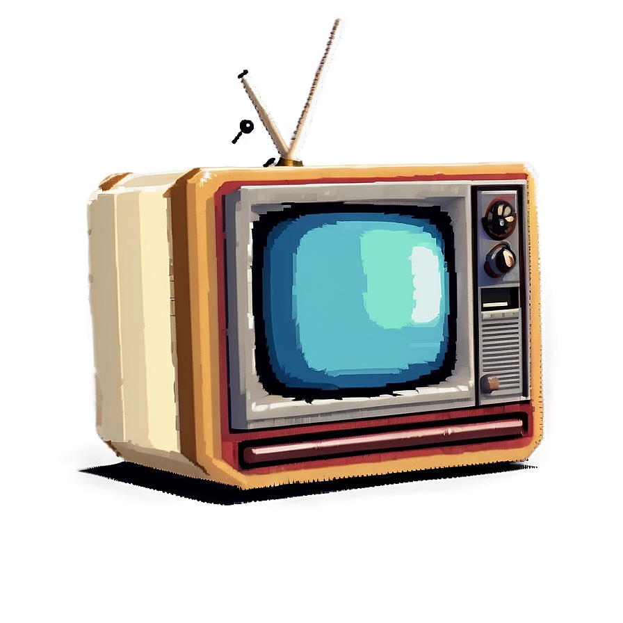 Pixel Art Vintage Tv Png Hyb23