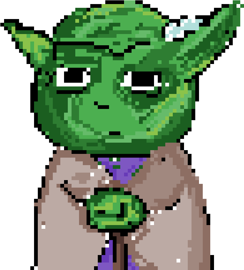 Pixel Art Yoda Portrait