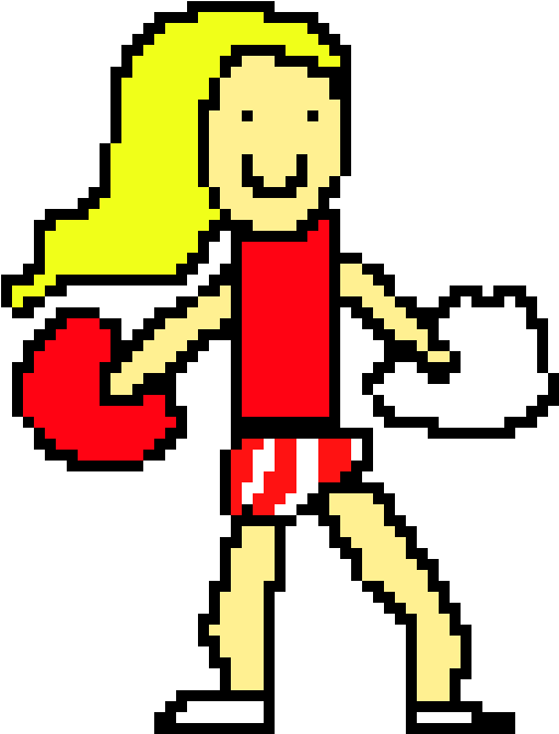 Pixel Cheerleader Pose