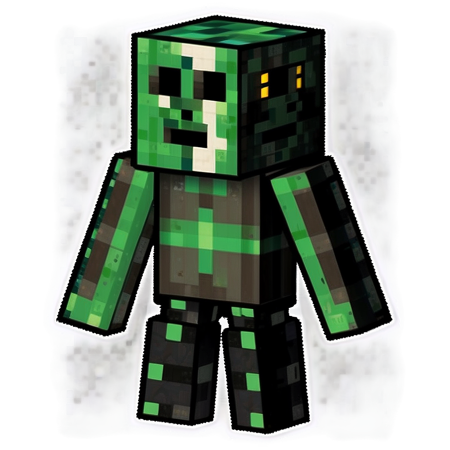 Pixel Creeper Design Png 52