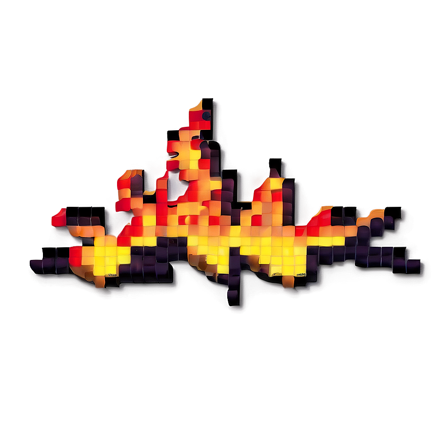 Pixel Fire Icon Png Ipc