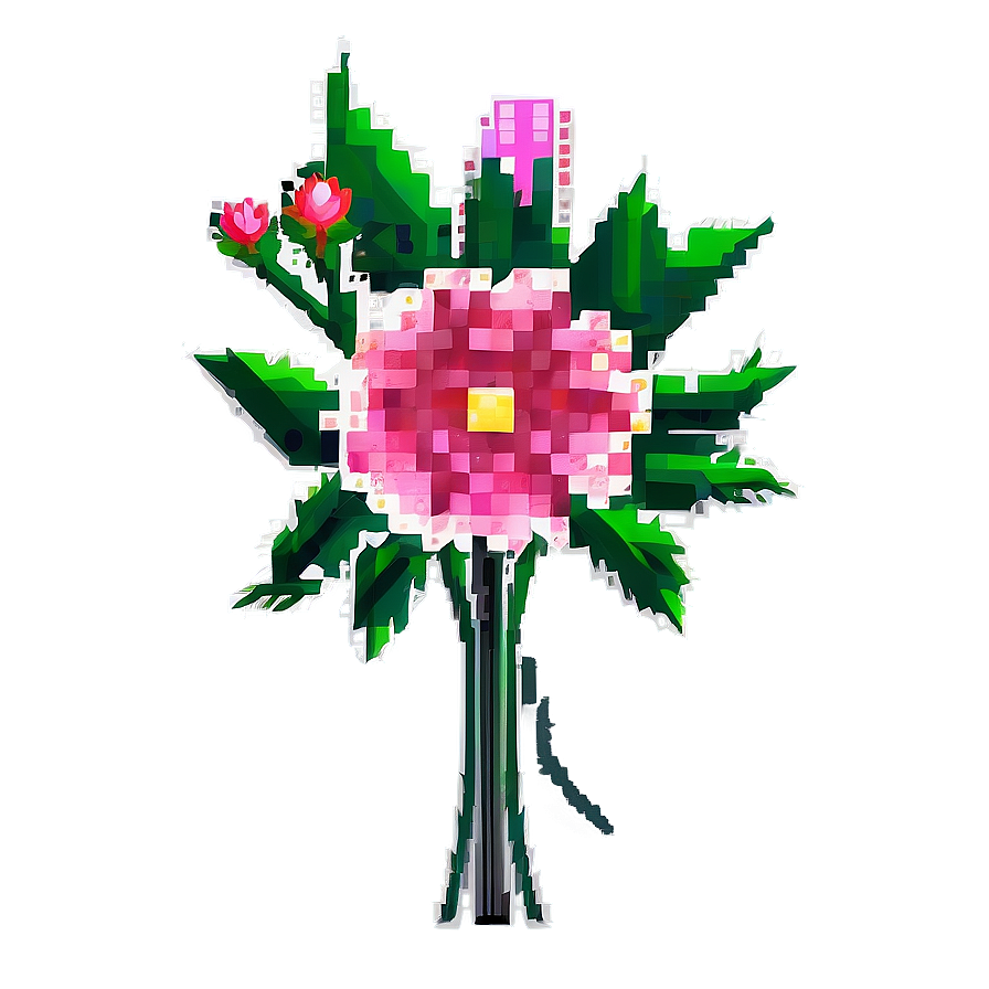 Pixel Flower Bouquet Png Wks