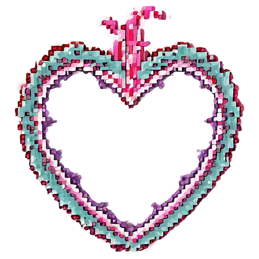 Pixel Heart Border Png Euu