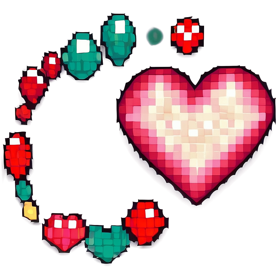 Pixel Heart Design Png Dro20