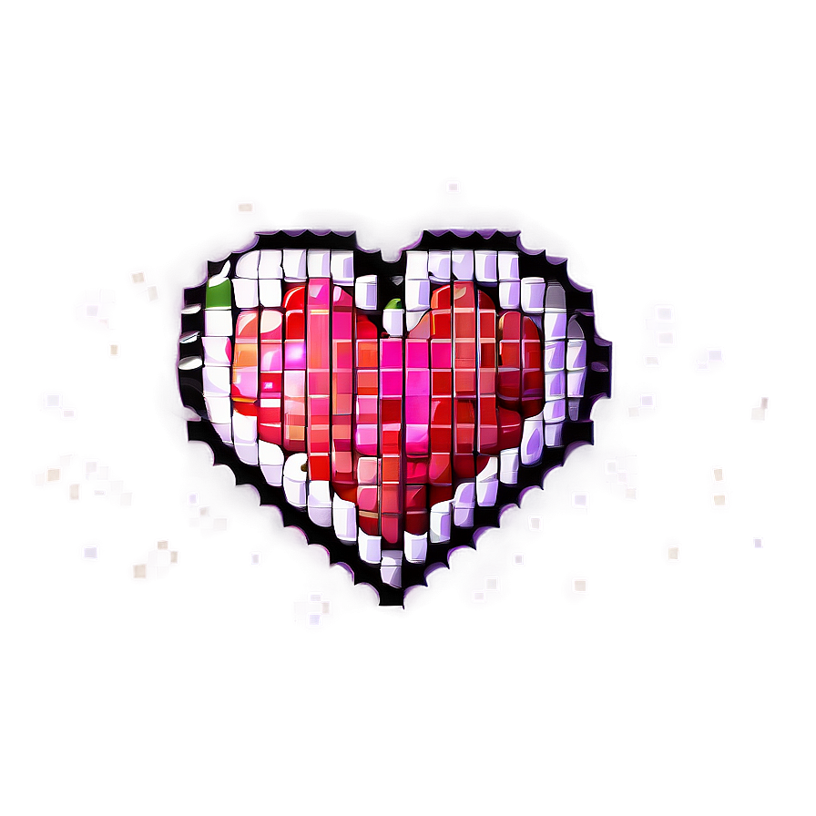 Pixel Heart Design Png Ssj