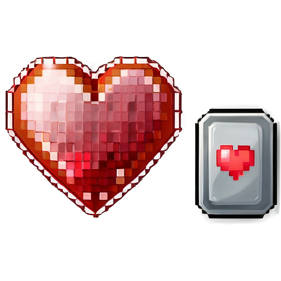 Pixel Heart Emoji Png 05252024