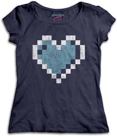 Pixel Heart Gamer T Shirt Design