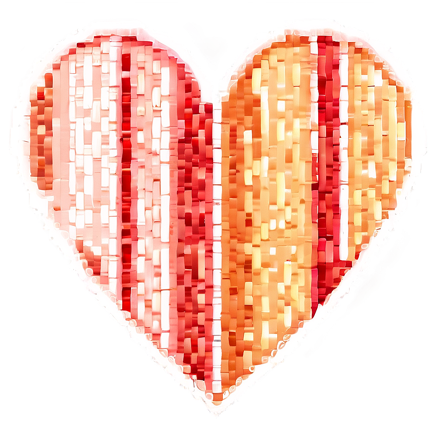 Pixel Heart Mosaic Png 31