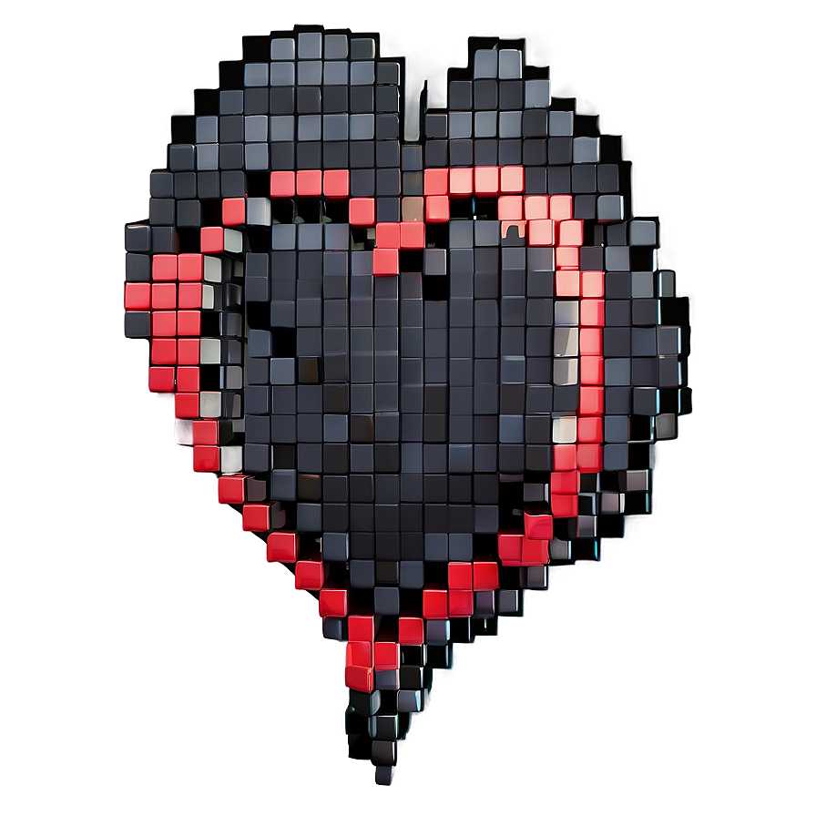 Pixel Heart Outline Png 05252024