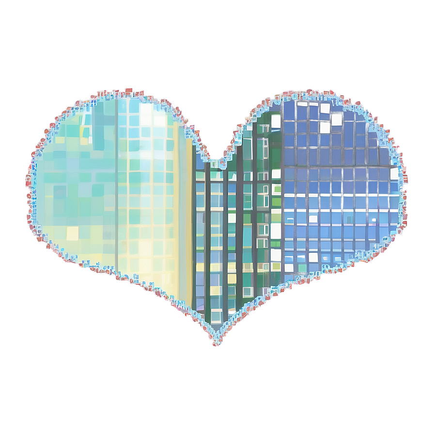 Pixel Heart Outline Png 76