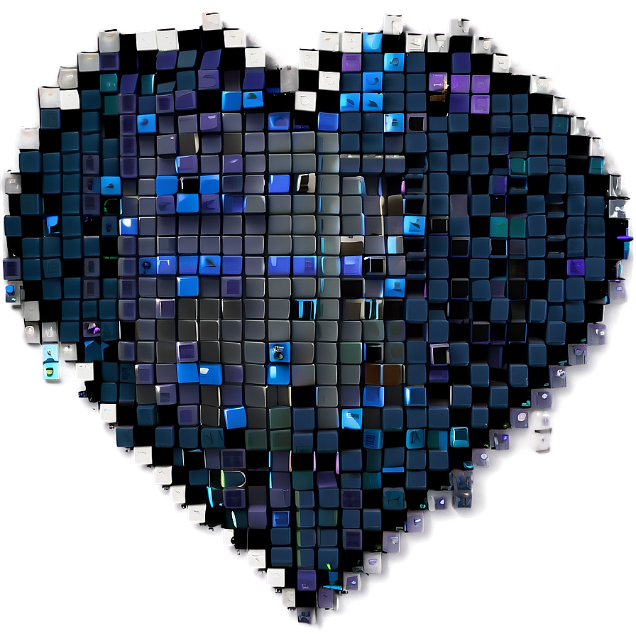 Pixel Heart Splash Png 96