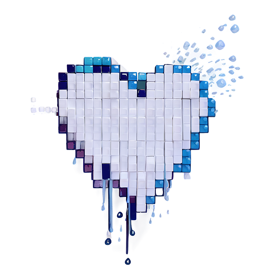 Pixel Heart Splash Png Kxs