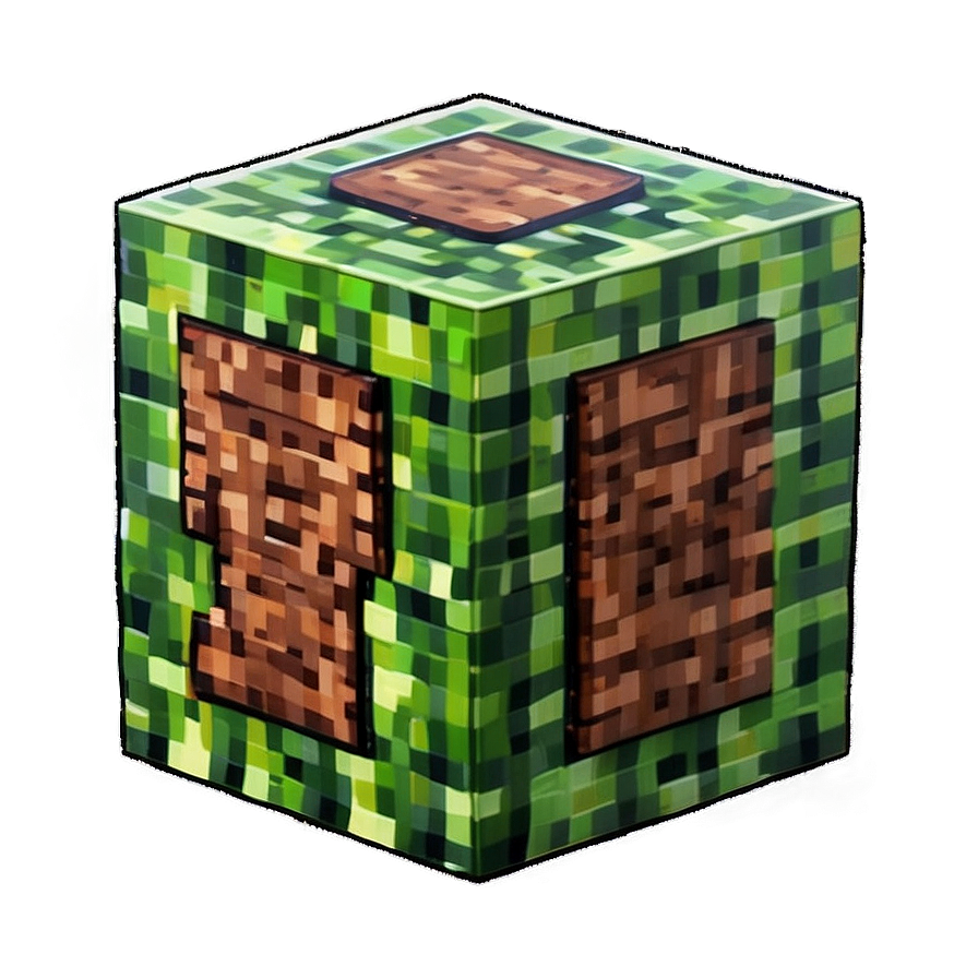 Pixel Minecraft Block Png 06112024