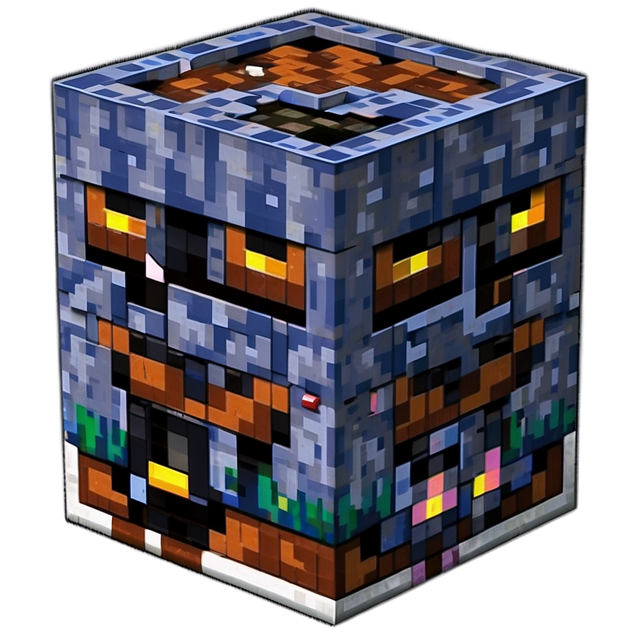 Pixel Minecraft Block Png 06112024