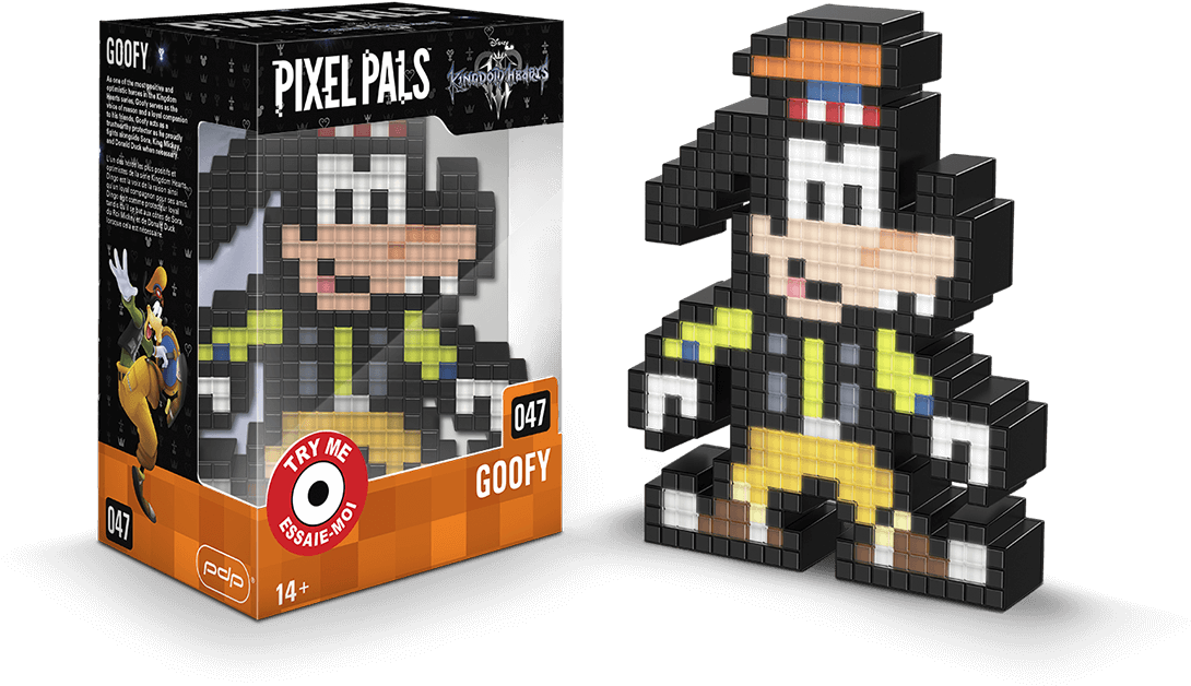 Pixel Pals Goofy Figureand Packaging