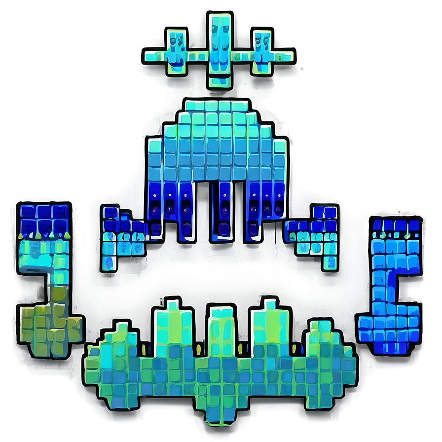 Pixel Space Invaders Png 06112024