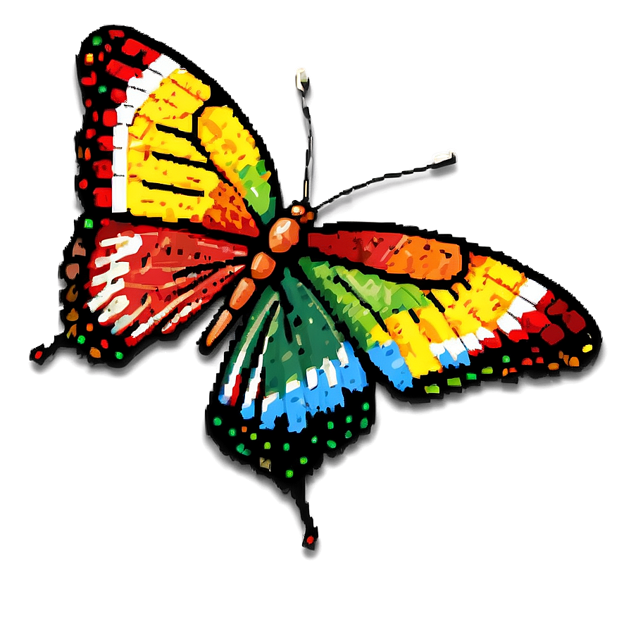 Pixel Style Butterfly Png 31