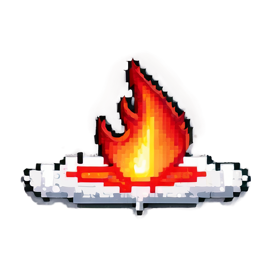 Pixel Style Flame Icon Png Jcu20