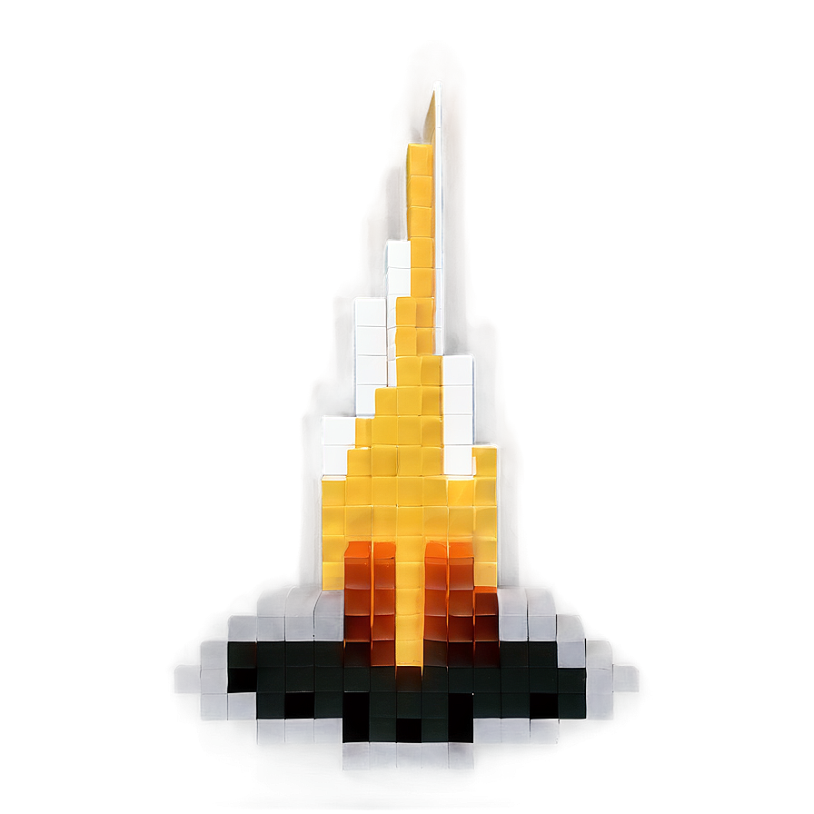 Pixel Style Flame Icon Png Nkm