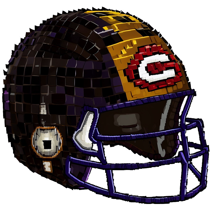 Pixel Style Football Helmet Png 84